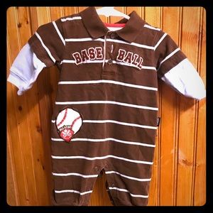 3 month baseball onsie